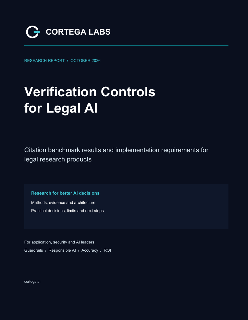 Cover of Verification Controls for Legal AI